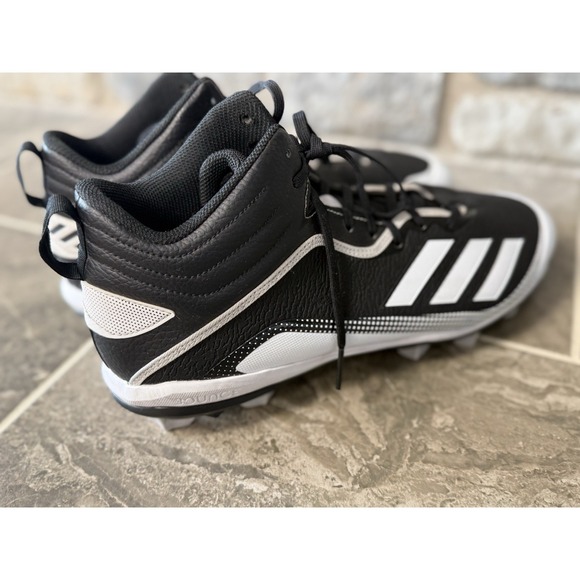 Adidas Icon 6 Bounce Black-White Men's Footwear Baseball Cleats FX2468 Size 13 - Picture 3 of 16